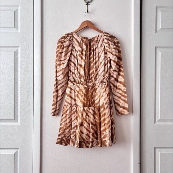 Ulla Johnson Naiara Ruffled Trim Mini Dress in Sand - Picture 8 of 9